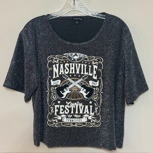 Originality Nashville Country Festival live music sparkle top made in USA large